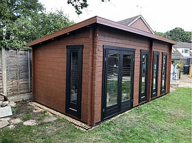 Альтанка з термомодифицированного бруса 18 м2 від виробника Thermo Outdoor Gazebo 090