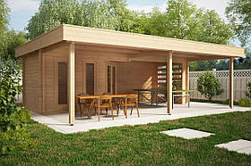 Альтанка з термомодифицированного бруса 48 м2 від виробника Thermo Outdoor Gazebo 098