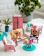 "Спальня+вітальня+дитяча" набір лялькових меблів NestWood для LOL, рожевий, фото 3