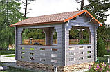 Альтанка з термомодифицированного бруса 12 м2 від виробника Thermo Outdoor Gazebo 124, фото 3