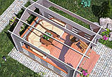 Альтанка з термомодифицированного бруса 12 м2 від виробника Thermo Outdoor Gazebo 124, фото 4