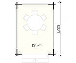 Альтанка з термомодифицированного бруса 12 м2 від виробника Thermo Outdoor Gazebo 124, фото 5