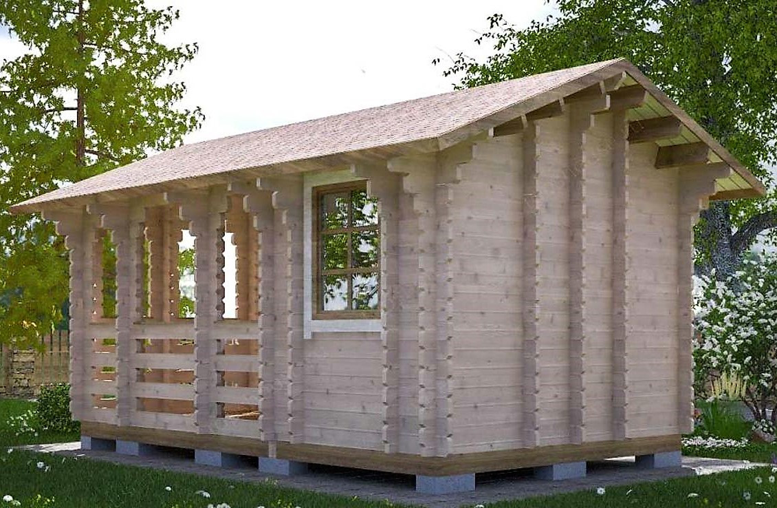 Альтанка з термомодифицированного бруса 16,64 м2 від виробника Thermo Outdoor Gazebo 141