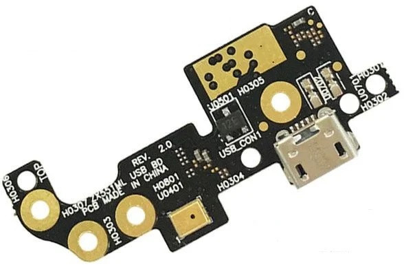 Шлейф (Flat cable) Asus ZenFone Zoom (ZX551ML) з роз'ємом зарядки, з мікрофоном, плата зарядки, фото 1