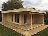 Альтанка з термомодифицированного бруса 40 м2 від виробника Thermo Outdoor Gazebo 057, фото 4