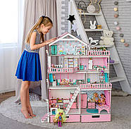 "ВЕЛИКИЙ ОСОБНЯК" ляльковий будиночок NestWood для ляльок LOL/OMG/Барбі, рожевий, фото 7