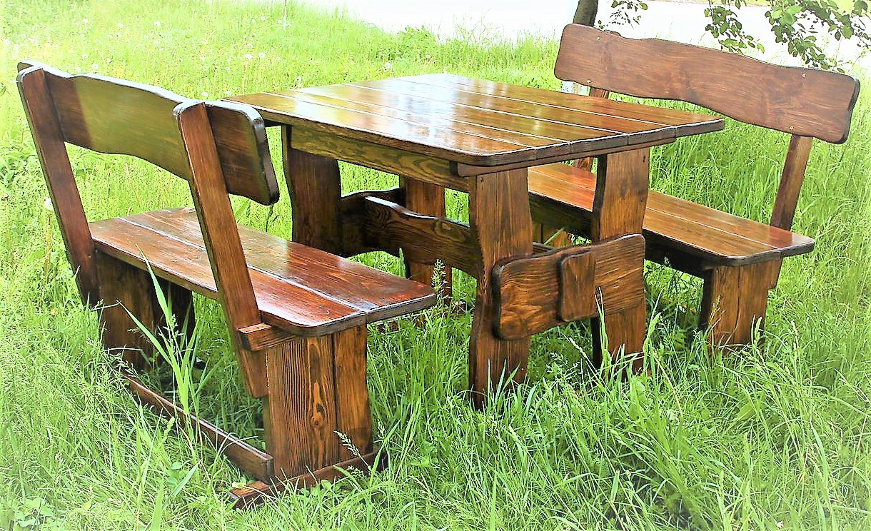 Деревянный стол 900х900 мм из массива сосны ручной работы для кафе, дачи от производителя. Wood Table 01 - фото 3 - id-p1360791708