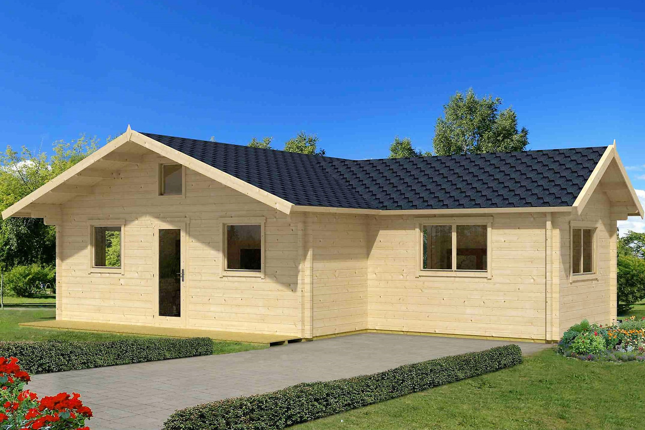 Будинок дерев'яний із профільованого бруса 7.6х10м від виробника Thermowood Production Ukraine