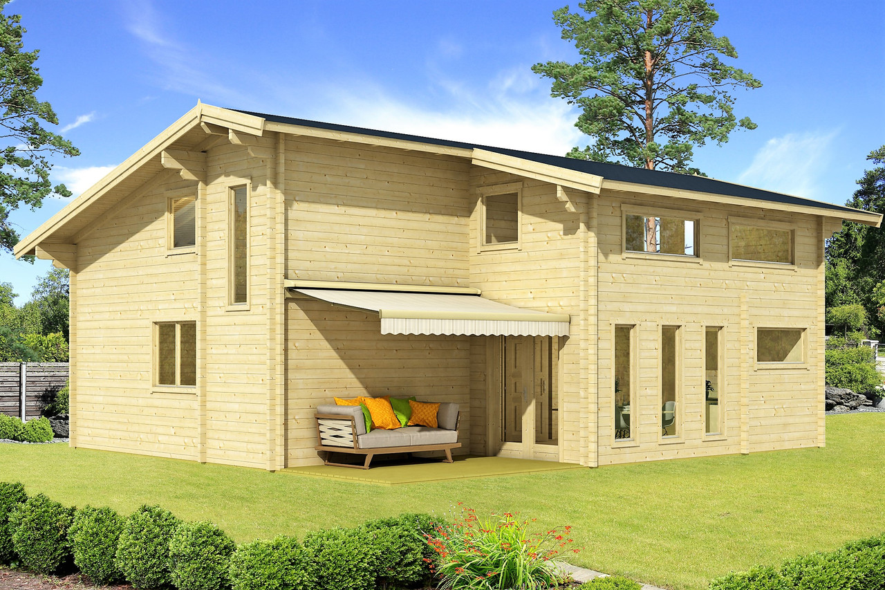 Будинок з термообробленого бруса 163,2 м2 від виробника. Thermo Wooden House 110
