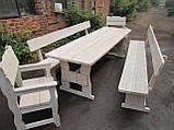 Зістарена дерев'яні меблі білого кольору від виробника, фото 5
