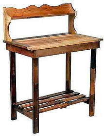 Декоративний дерев'яний стіл для роботи в саду - (Decorative Table - 03)