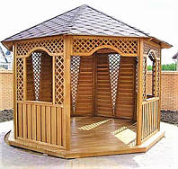 Беседка шестигранная из дерева 3 м. диагональ от производителя Wood Gazebo 012