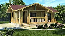 Лазня з профільованого бруса 8х10