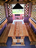 Меблі з натурального дерева для кафе, комплект дерев'яний 1500*800 від виробника, фото 5