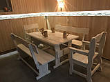 Меблі з натурального дерева для кафе, комплект дерев'яний 1500*800 від виробника, фото 7