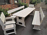 Меблі з натурального дерева для кафе, комплект дерев'яний 1500*800 від виробника, фото 8