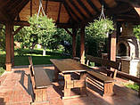 Меблі з натурального дерева для кафе, комплект дерев'яний 1500*800 від виробника, фото 9
