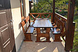 Меблі з натурального дерева для кафе, комплект дерев'яний 1500*800 від виробника, фото 10