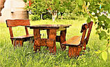 Комплект дерев'яних меблів 1100*800 для кафе, дачі від виробника, фото 4
