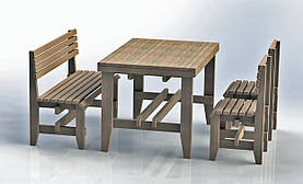 Комплект дерев'яних меблів "Одеса 3" 1200х800 від виробника