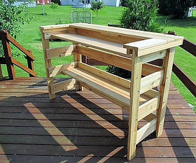 Декоративний дерев'яний стіл для роботи в саду - (Decorative Table - 13)