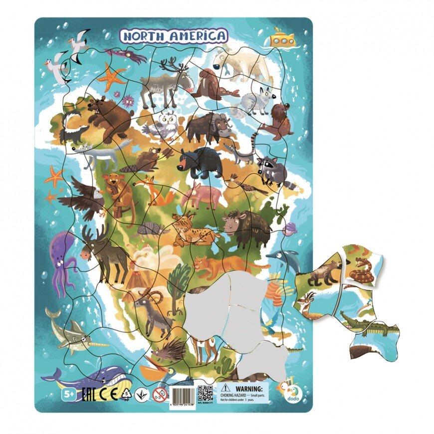 Пазл з рамкою Північна Америка Dodo (вивчаємо географію весело) R300177