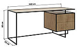Письмовий/Офісний стіл в стилі LOFT (Office Table - 001), фото 2