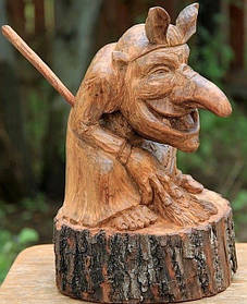 Скульптури з дерева казкових персонажів, ручна різьба по дереву (Hand Carved Artwork 28)