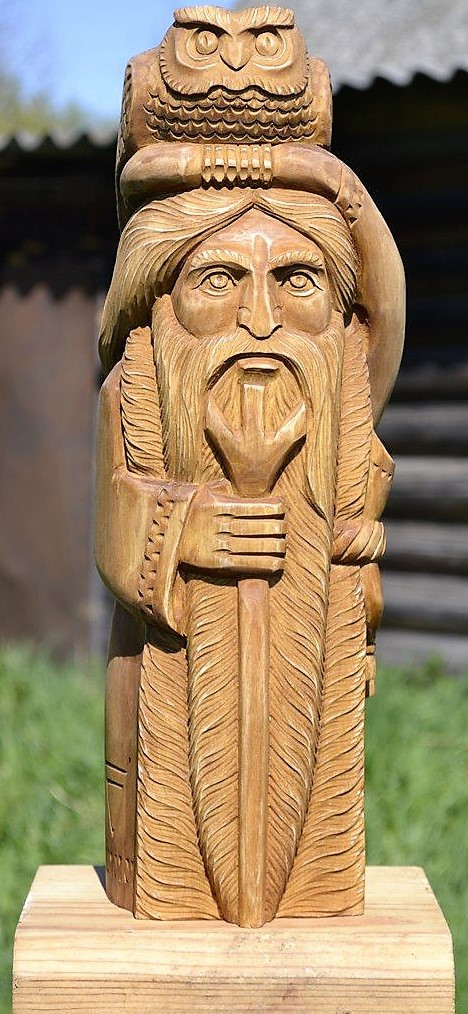 Скульптури з дерева казкових персонажів, ручна різьба по дереву (Hand Carved Artwork 27)