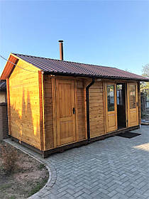 Дерев'яний госпблок з профільованого бруса 13,75 м2