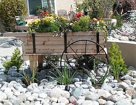 Пересувні декоративні візки для саду, дачі, заміського ділянки (Decorative Garden Cart 01)
