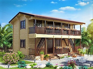 Дерев'яний гостьовий будинок з профільованого бруса від виробника Thermowood Production Ukraine, фото 1