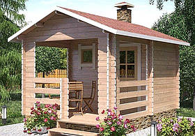 Баня дерев'яна з профільованого бруса 3х4