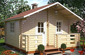 Дерев'яна лазня з профільованого бруса 4.5х5.0