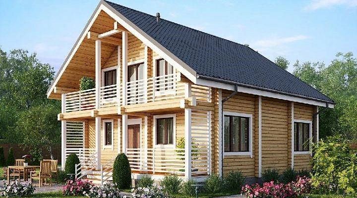 Будинок з профільованого клеєного бруса 10х8 м, фото 1