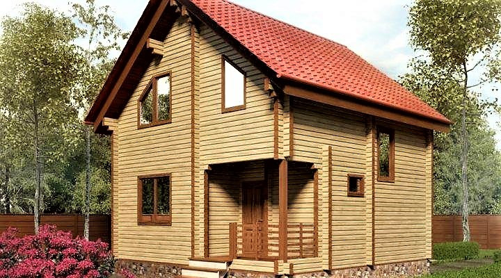 Будинок з профільованого клеєного бруса 7×7 м, фото 1