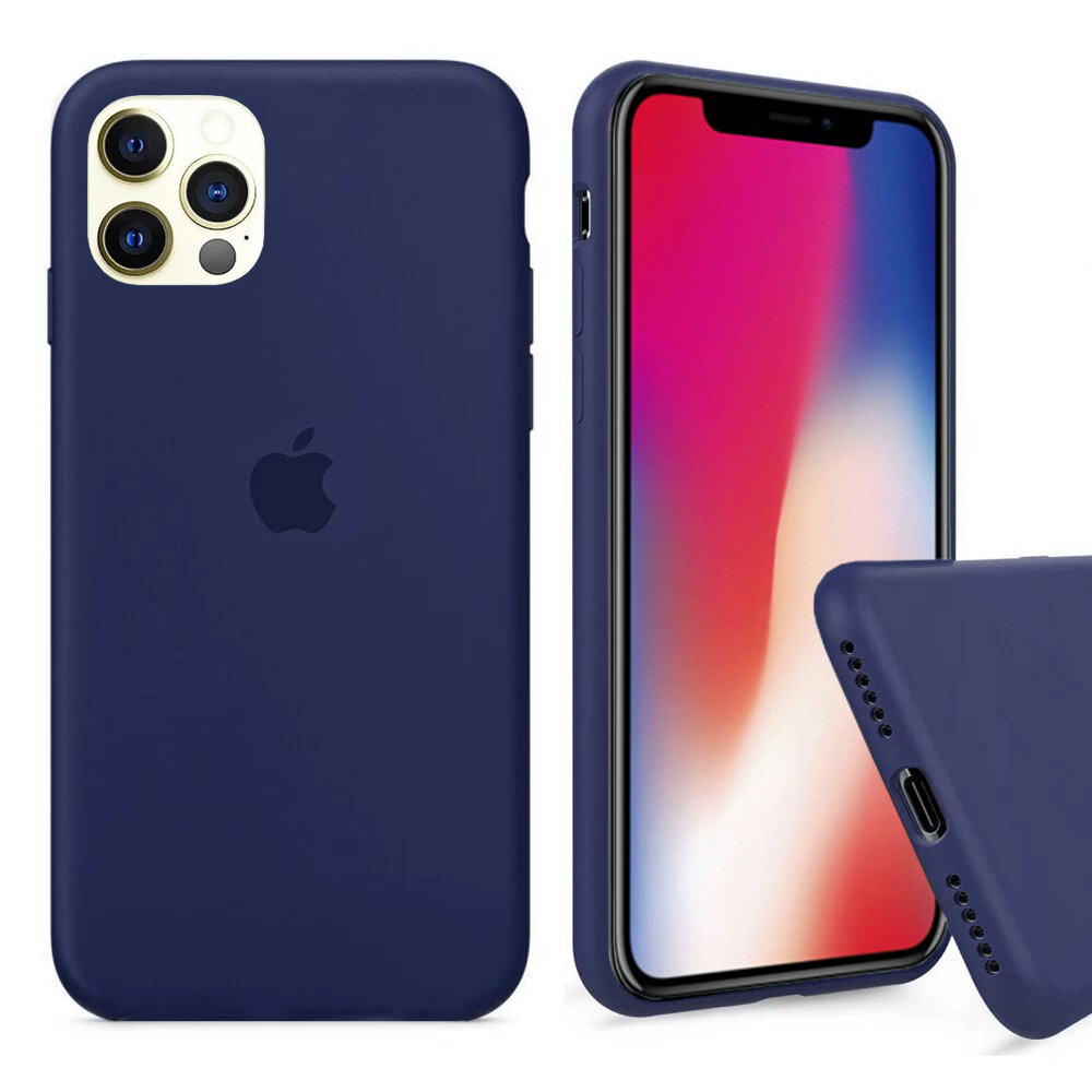 Чохол Silicone FULL case для IPhone 12 Pro Dark blue темно-синій