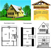 Проект дома из профилированного бруса 76,9 м2. Проект дома бесплатно при заказе строительства