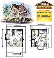 Проект каркасно-щитового дома с заполнением 90 м2. Проект дома бесплатно при заказе строительства