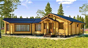 Лазня з профільованого бруса 18х12 м