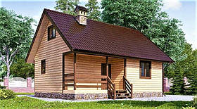 Баня дерев'яна з профільованого бруса 6х8 м