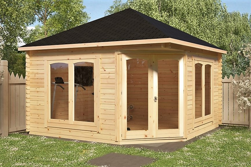 Альтанка з термомодифицированного бруса 16 м2 від виробника Thermo Outdoor Gazebo 082