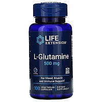 L-глютамин, 500 мг, Life Extension, 100 капсул