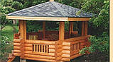 Альтанка з оциліндрованої колоди 25 м2, фото 2