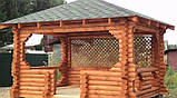 Альтанка з оциліндрованої колоди 25 м2, фото 9