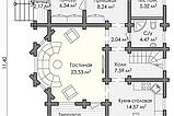 Будинок з оциліндрованої колоди 11х9м, фото 3