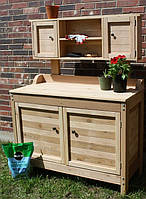 Декоративный деревянный стол для работы в саду - (Decorative Table - 09)