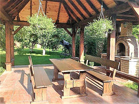 Меблі дерев'яні для дачі, кафе 2000*800 від виробника