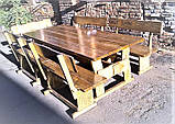 Меблі дерев'яні для дачі, кафе 2000*800 від виробника, фото 5