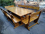 Меблі дерев'яні для дачі, кафе 2000*800 від виробника, фото 7